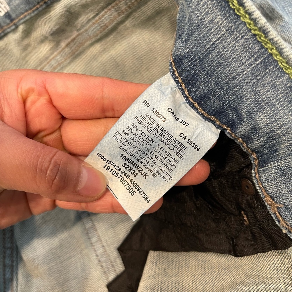 Wrangler Retro - Blue Slim Straight Leg Jeans Classic Style, 32 Waist 34 Length - Picture 5 of 5